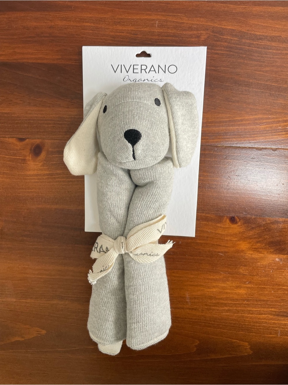 New Viverano Organics Gray Puppy Lovey Security Blanket